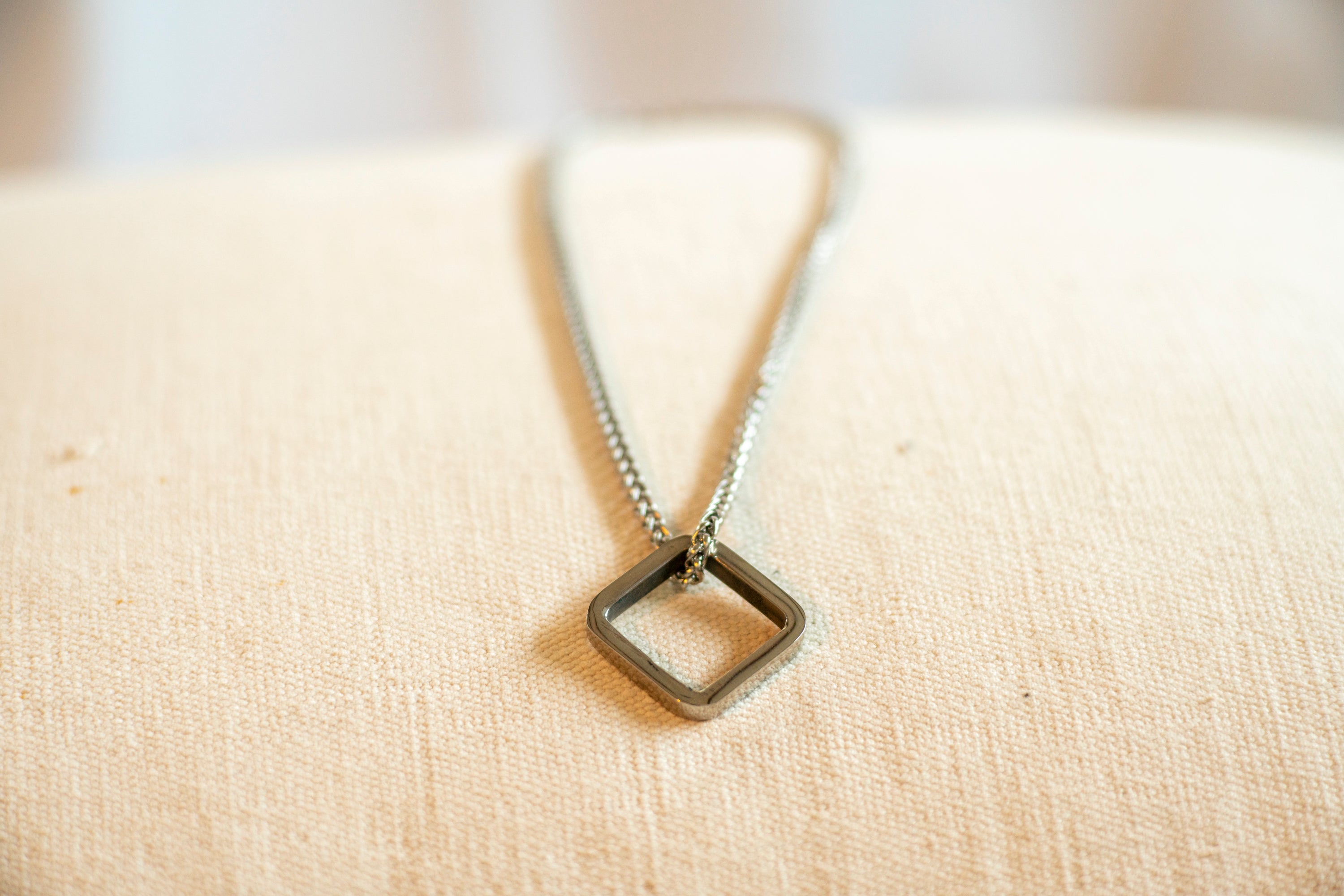 Sterling Silver Medium Box Necklace