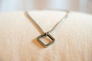 Sterling Silver Medium Box Necklace