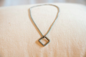 Sterling Silver Medium Box Necklace